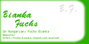 bianka fuchs business card